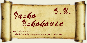 Vasko Uskoković vizit kartica